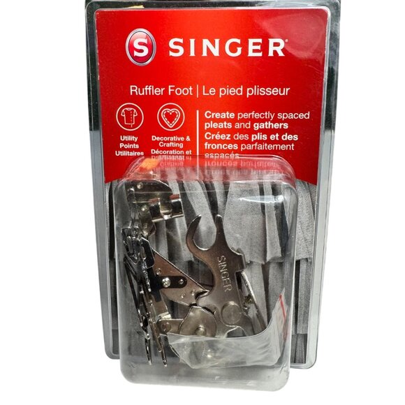 Singer Ruffler Foot Sewing Machine Attachment For Pleats & Gathers #2500270 New - Picture 1 of 6